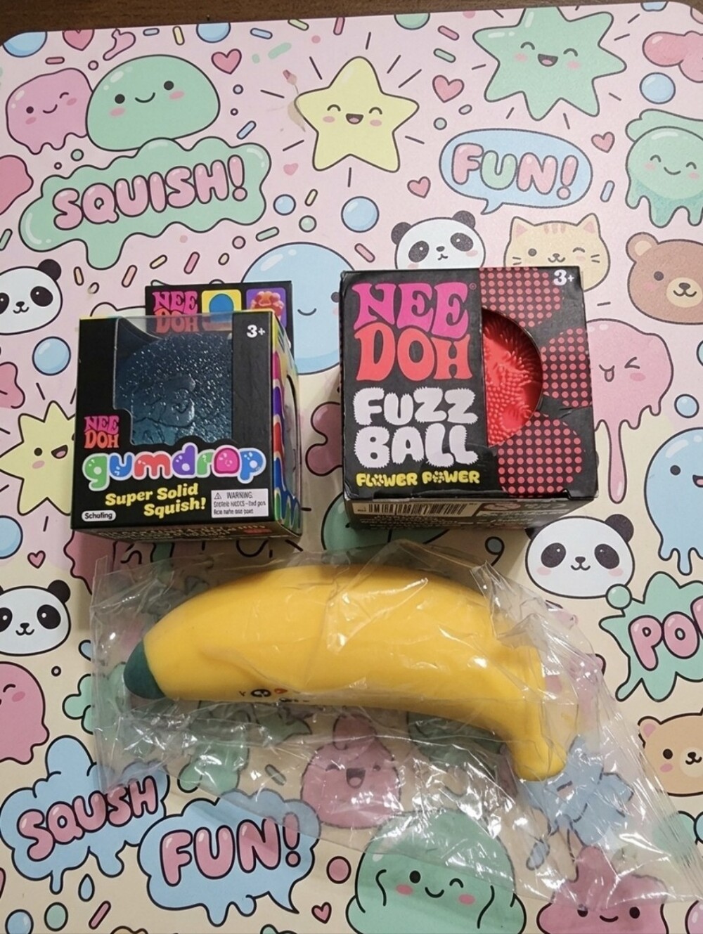 Fuzz Ball & Gumdrop Needoh Squish Toy Set